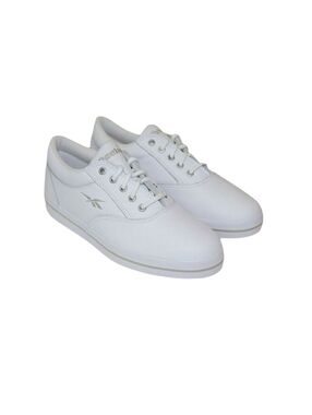 Reebok White Leather Gold Striped Golf Sneakers Size 7 NWOT